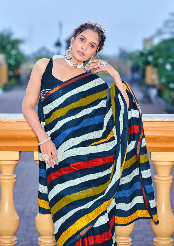 Beautiful_Zari_Border_Handicraft_Pure_Soft_MulMul_Jaipuri_Hand_Block_Print_Cotton_Saree_With_Blouse_Piece