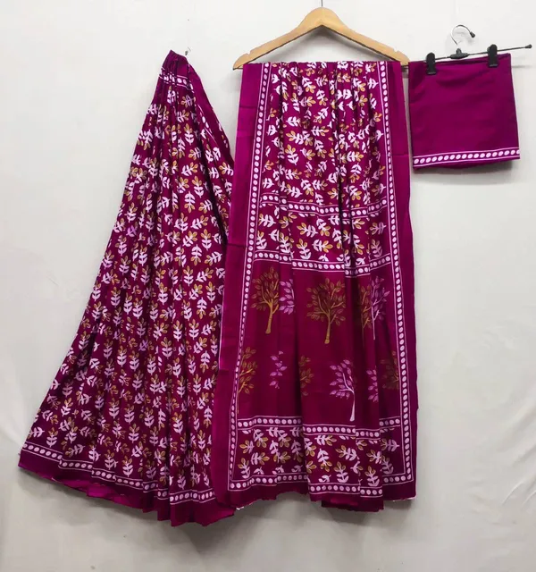 HANDICRAFT_IKKAT_PURE_SOFT_MUL_COTTON_SAREE_WITH_BLOUSE_PIECE