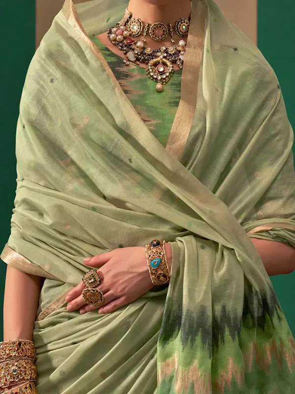 Fancy_Cotton_Handloom_Woven_Silk_Saree_With_Blouse_Piece