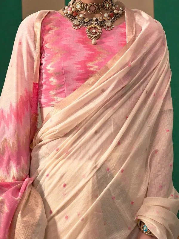 Fancy_Cotton_Handloom_Woven_Silk_Saree_With_Blouse_Piece