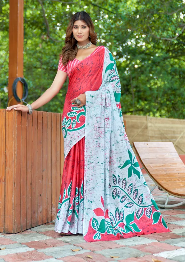 Beautiful_Handicraft_Pure_Soft_MulMul_Cotton_Meenakari_Hand_Print_Saree_With_Blouse_Piece