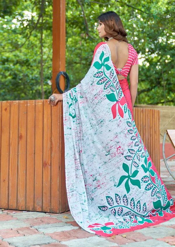 Beautiful_Handicraft_Pure_Soft_MulMul_Cotton_Meenakari_Hand_Print_Saree_With_Blouse_Piece