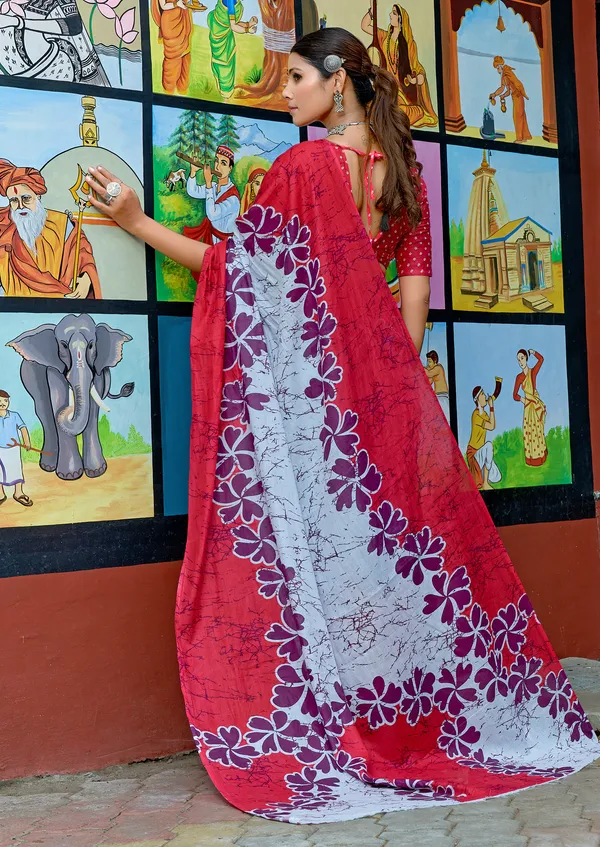 Beautiful_Handicraft_Pure_Soft_MulMul_Cotton_Meenakari_Hand_Print_Saree_With_Blouse_Piece