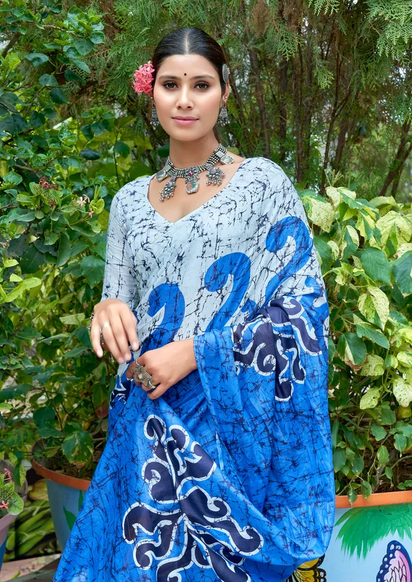 Beautiful_Handicraft_Pure_Soft_MulMul_Cotton_Meenakari_Hand_Print_Saree_With_Blouse_Piece