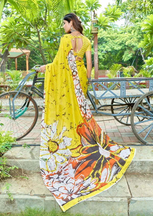 Beautiful_Handicraft_Pure_Soft_MulMul_Cotton_Meenakari_Hand_Print_Saree_With_Blouse_Piece