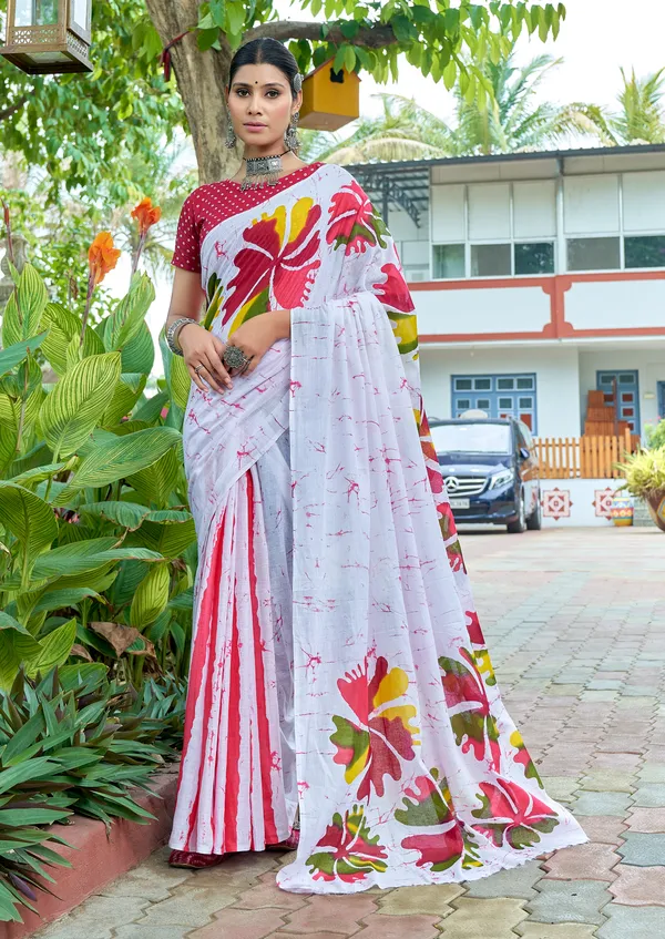 Beautiful_Handicraft_Pure_Soft_MulMul_Cotton_Meenakari_Hand_Print_Saree_With_Blouse_Piece