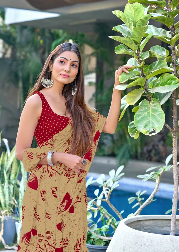 Handicraft_Beautiful_Handicraft_Pure_Soft_MulMulcotton_IKKAT_Hand_Blcok_Print_Saree_With_Blouce_Piece