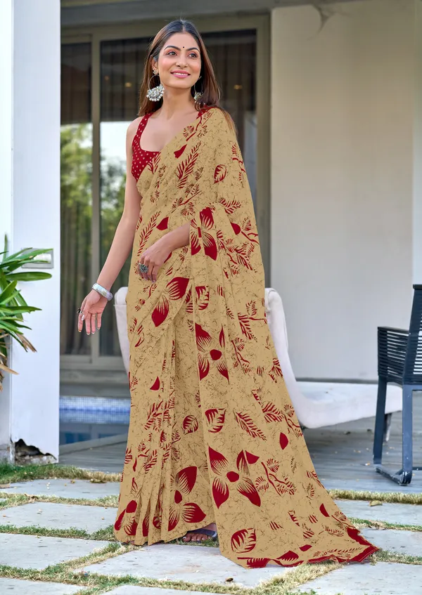 Handicraft_Beautiful_Handicraft_Pure_Soft_MulMulcotton_IKKAT_Hand_Blcok_Print_Saree_With_Blouce_Piece