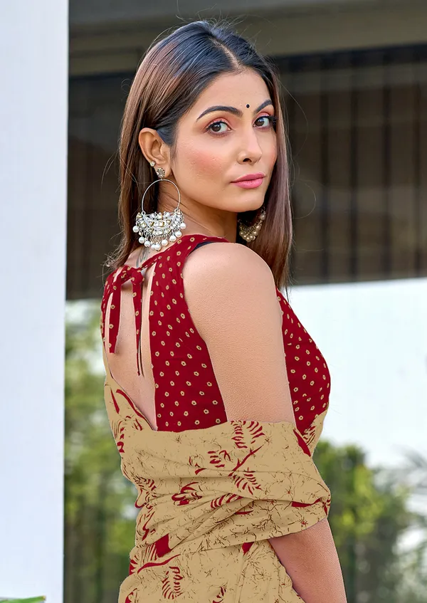 Handicraft_Beautiful_Handicraft_Pure_Soft_MulMulcotton_IKKAT_Hand_Blcok_Print_Saree_With_Blouce_Piece