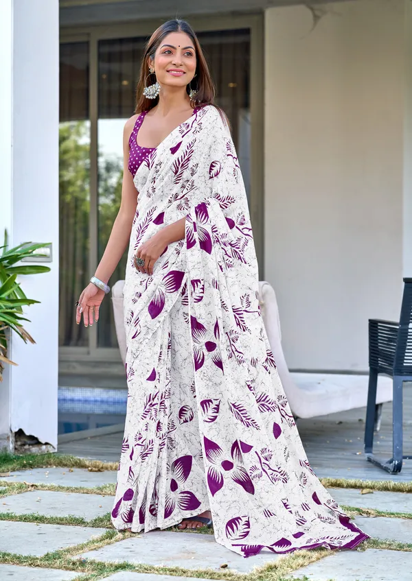 Handicraft_Beautiful_Handicraft_Pure_Soft_MulMulcotton_IKKAT_Hand_Blcok_Print_Saree_With_Blouce_Piece