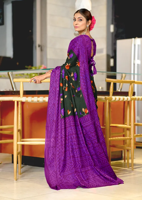 Handicraft_Beautiful_Handicraft_Pure_Soft_MulMulcotton_IKKAT_Hand_Blcok_Print_Saree_With_Blouce_Piece