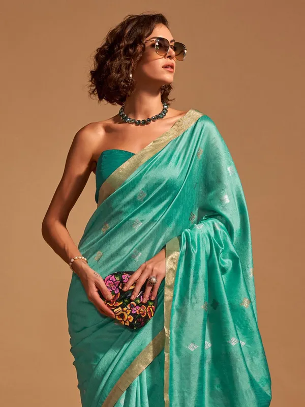 Fancy_Cotton_Handloom_Woven_Silk_Saree_With_Blouse_Piece