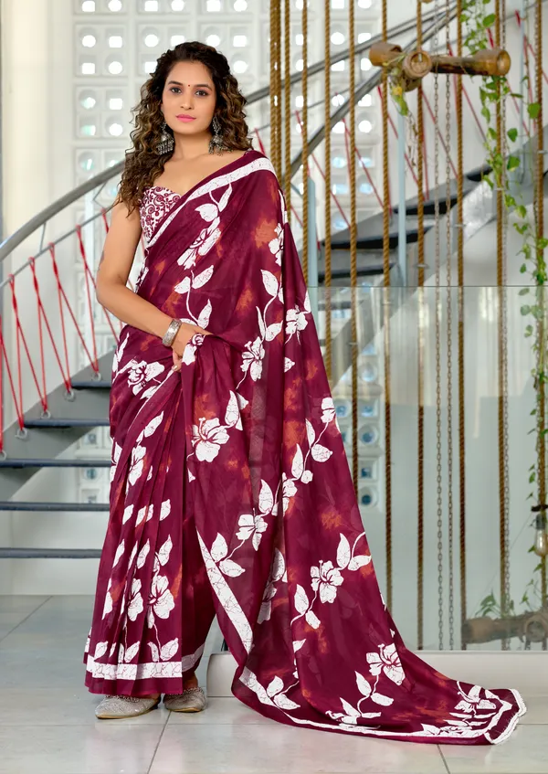 Handicraft_Beautiful_Handicraft_Pure_Soft_MulMulcotton_IKKAT_Hand_Blcok_Print_Saree_With_Blouce_Piece