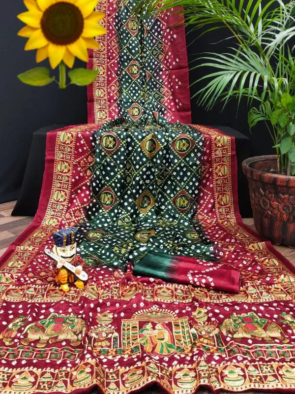 Beauti_ful_Pure_gajji_Silk_Hand_Worked_SarEE_with_Beauti_ful_border_and_hand_work
