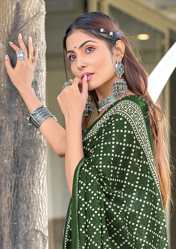 Handicraft_Beautiful_Handicraft_Pure_Soft_MulMulcotton_IKKAT_Hand_Blcok_Print_Saree_With_Blouce_Piece