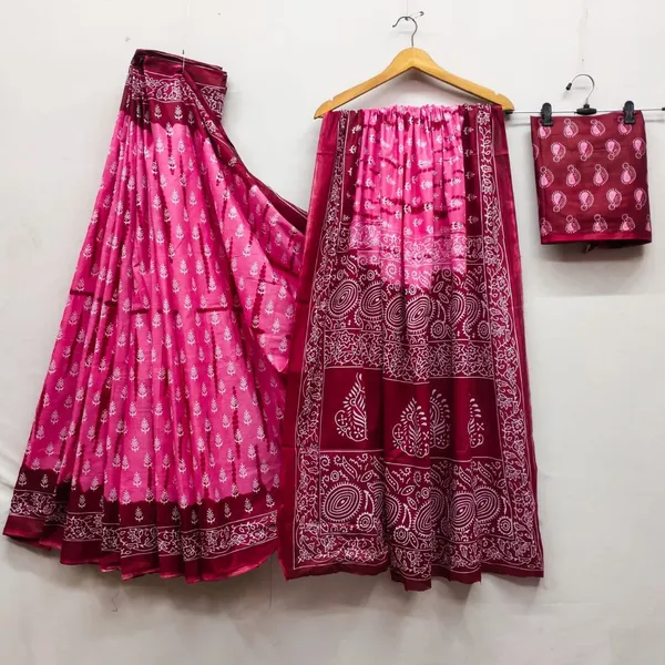HANDICRAFT_IKKAT_PURE_SOFT_MUL_COTTON_SAREE_WITH_BLOUSE_PIECE