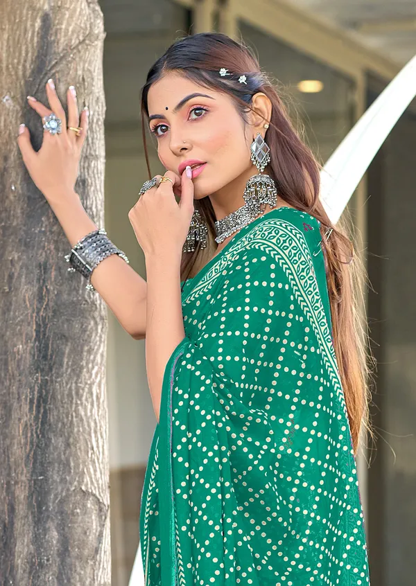 Handicraft_Beautiful_Handicraft_Pure_Soft_MulMulcotton_IKKAT_Hand_Blcok_Print_Saree_With_Blouce_Piece