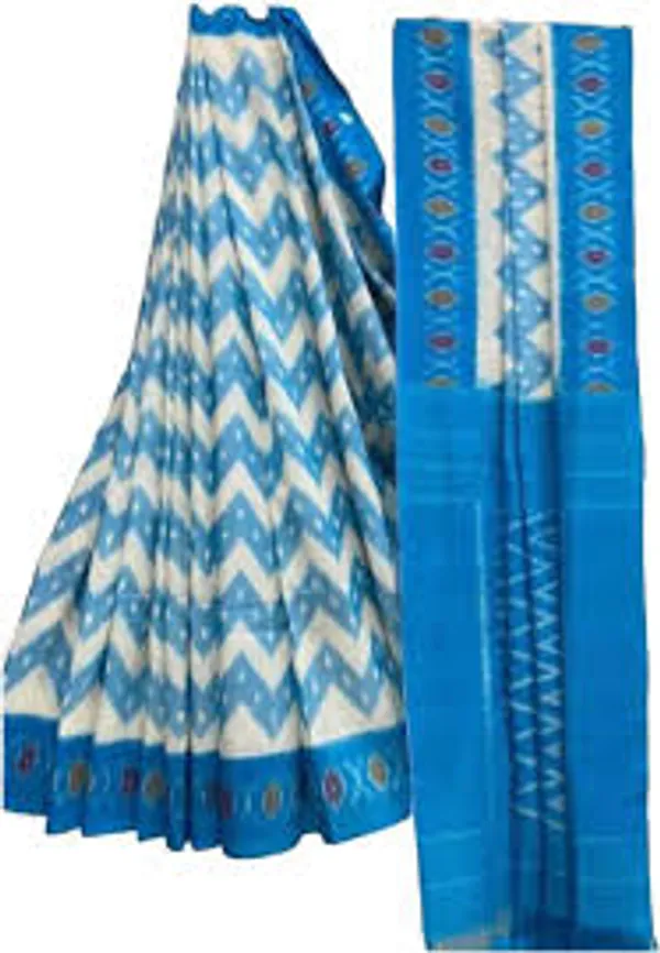 HANDICRAFT_IKKAT_PURE_SOFT_MUL_COTTON_SAREE_WITH_BLOUSE_PIECE