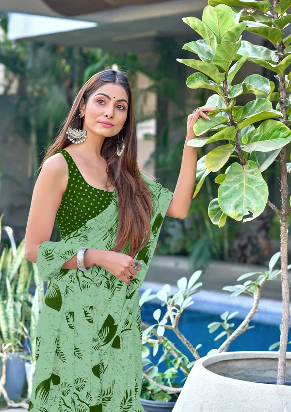Handicraft_Beautiful_Handicraft_Pure_Soft_MulMulcotton_IKKAT_Hand_Blcok_Print_Saree_With_Blouce_Piece