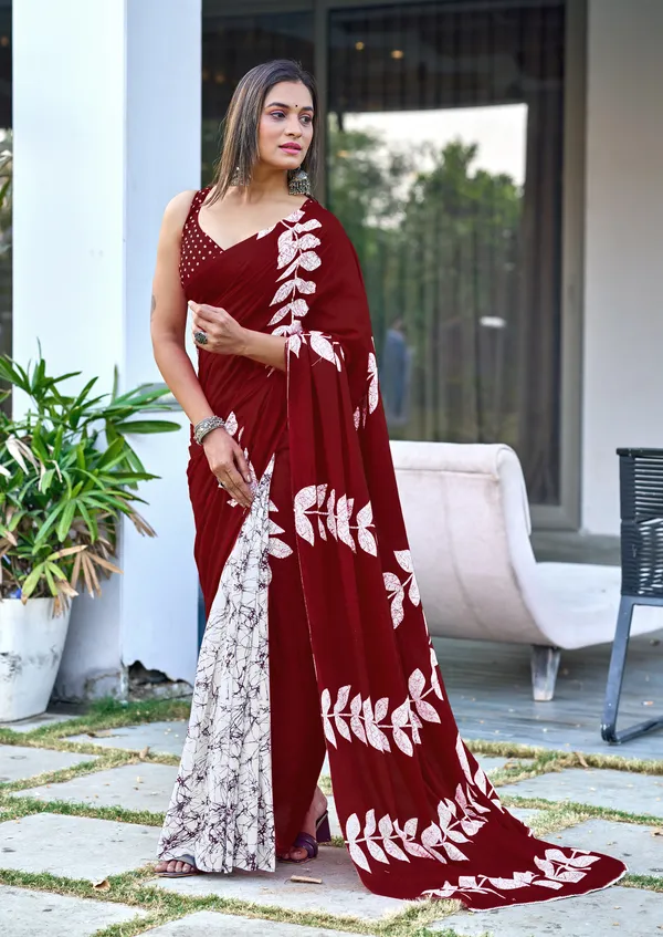 Handicraft_Beautiful_Handicraft_Pure_Soft_MulMulcotton_IKKAT_Hand_Blcok_Print_Saree_With_Blouce_Piece