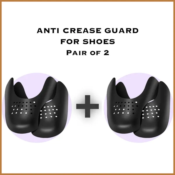 Shoe Aid Pair of 2 Shoe Insole Silicon Crease Guard Anti Creases Guard to Prevent Sneaker Creases for Running Casual Shoes Toe Box Protector Black or White Price
