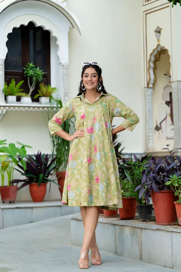 PURE_COTTON_PISTA_GREEN_KUMODINI_DRESS