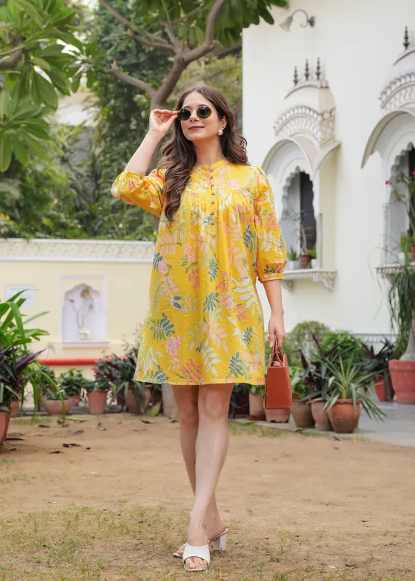 Pure_Cotton_Yellow_Skyline_Charm_Mini_Dress