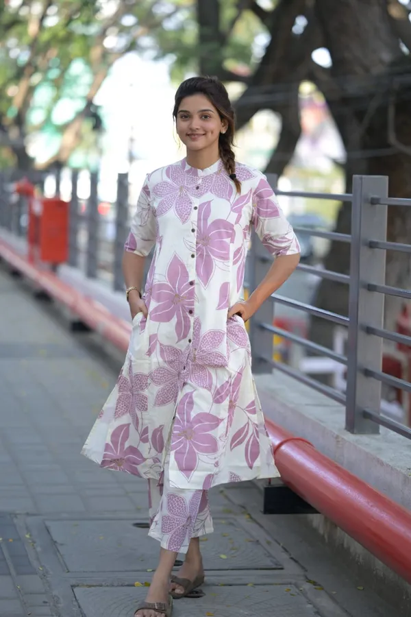 Pink_&_White_Floral_Cotton_A-Line_Kurta_Palazzo_Set