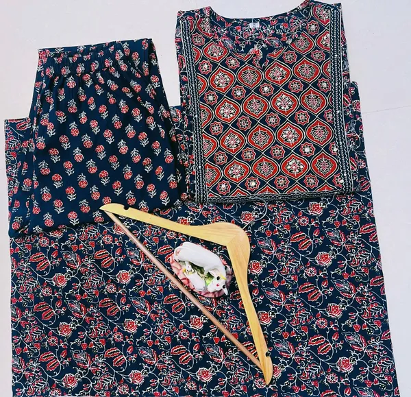Blue_Cotton_Printed_Kurta_With_Pant_&_Dupatta_Set