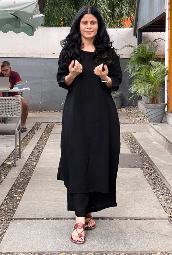 Black_Handloom_South_Cotton_Kurta_&_Pant_Set_.