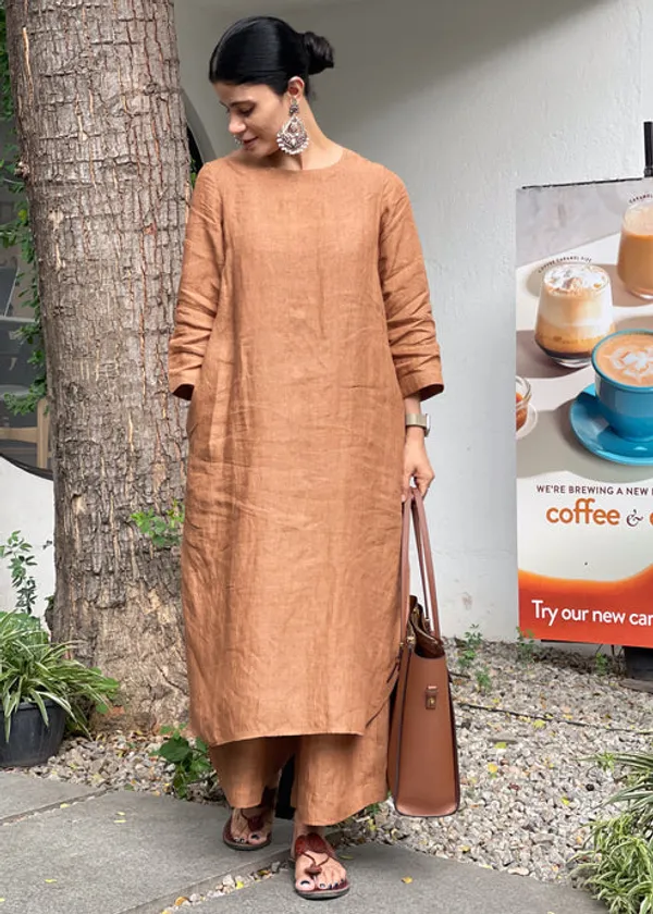 Brown_Handloom_South_Cotton_Kurta_&_Pant_Set_.