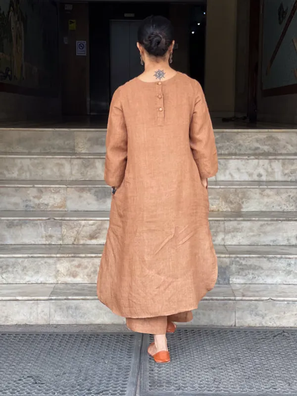 Brown_Handloom_South_Cotton_Kurta_&_Pant_Set_.