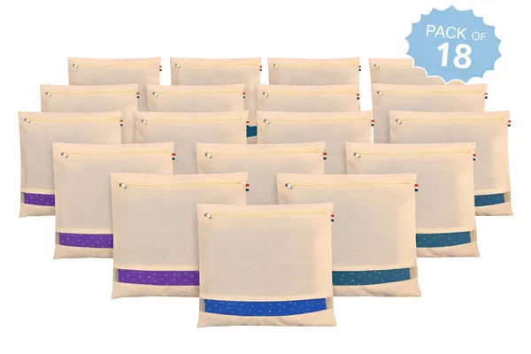 Set_Of_18_Cotton_Saree_Bags/Covers_For_Storage_(16_X_14_Inches)