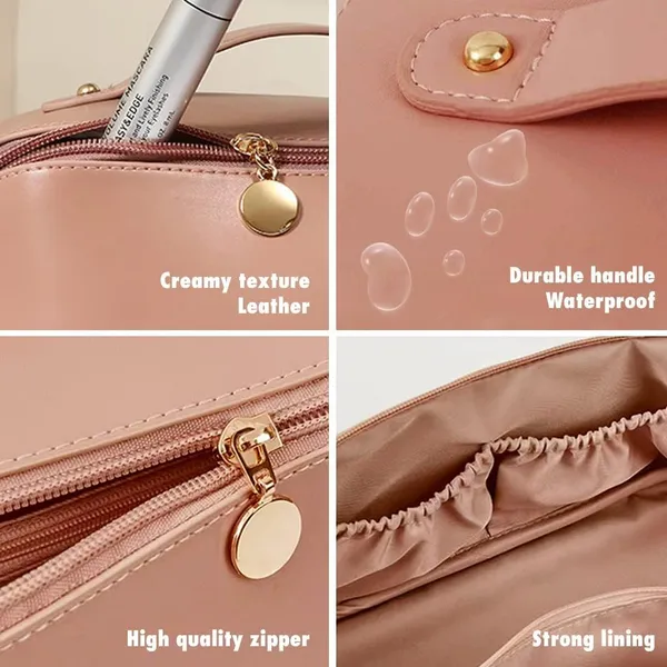 Cross_Open_Leather_Cosmetic_Bag_For_Girls/Women