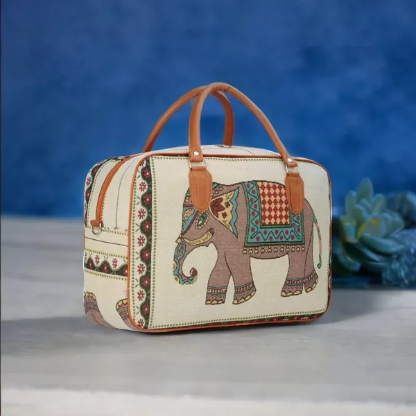 Elephant_Printed_Canvas_Duffle_Bag,_Luggage_Travelling_Purse