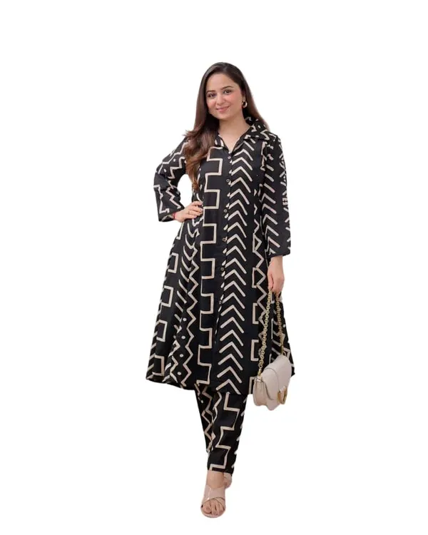 Chokhi_Bandhni_Women's_Cotton_Printed_A-line_Kurta_and_Pant_Set