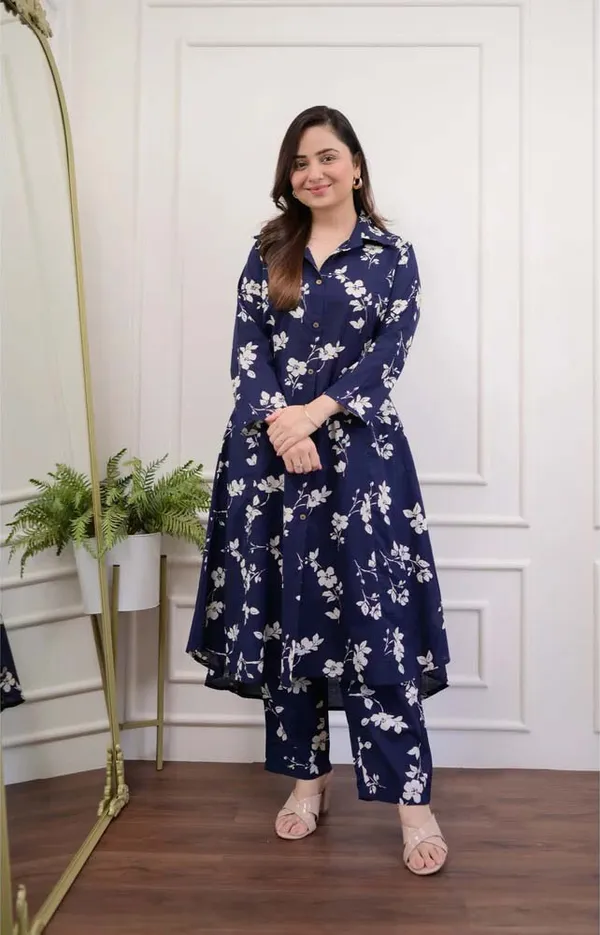 Chokhi_Bandhni_Women's_Cotton_Printed_A-line_Kurta_and_Pant_Set