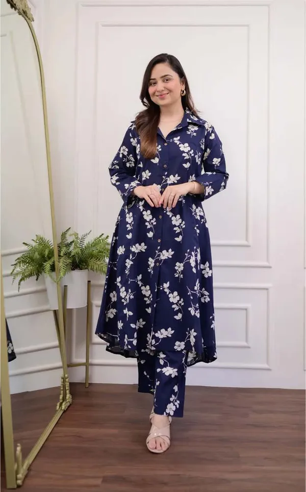 Chokhi_Bandhni_Women's_Cotton_Printed_A-line_Kurta_and_Pant_Set