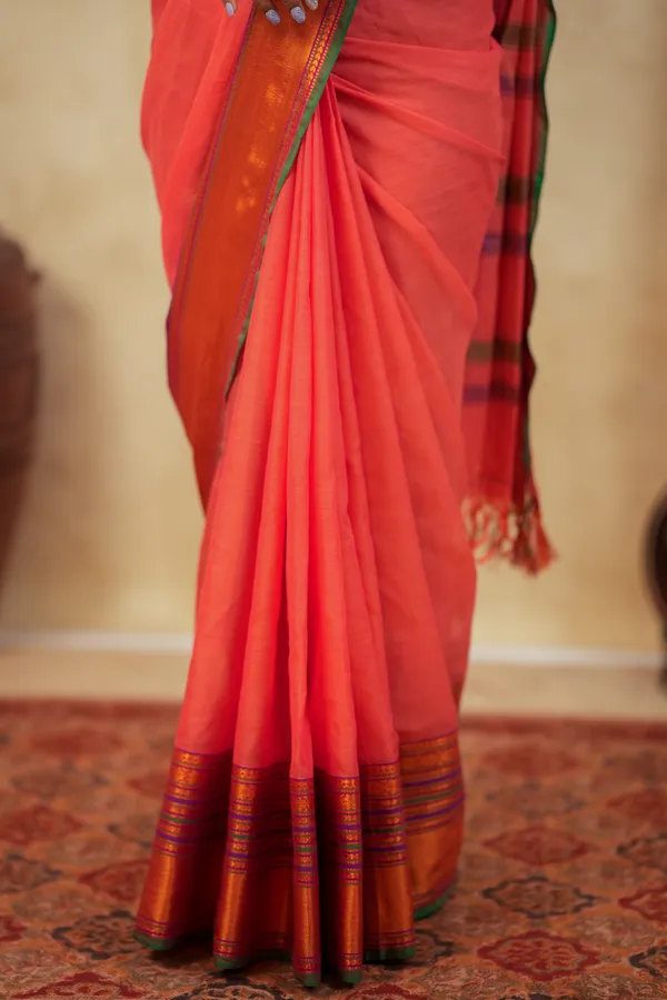 Aboli_Peach_Sudharshini_Narayanapet_Pure_Cotton_saree