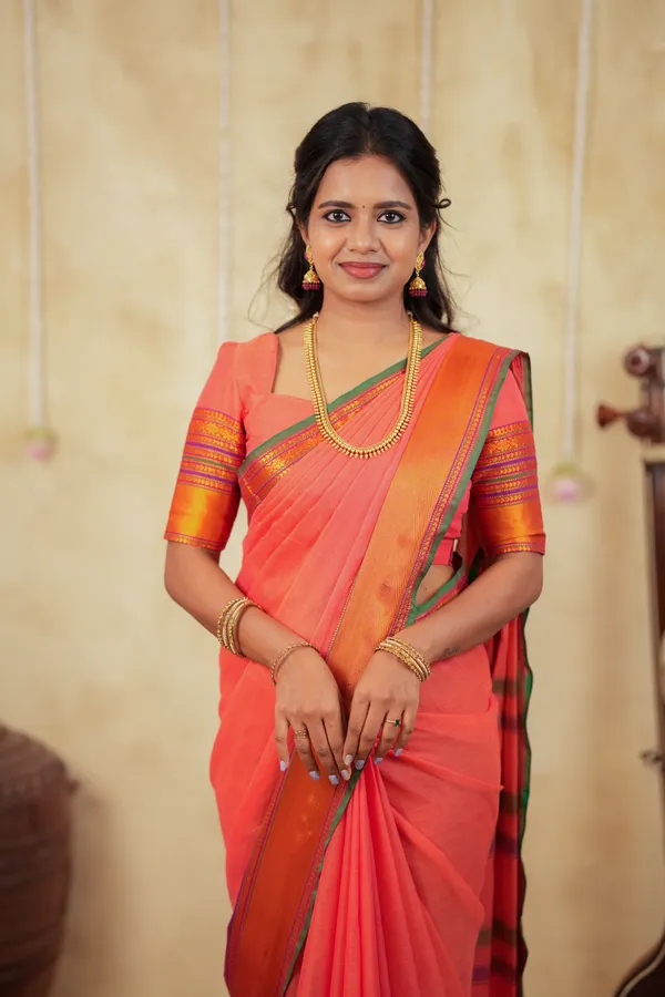 Aboli_Peach_Sudharshini_Narayanapet_Pure_Cotton_saree
