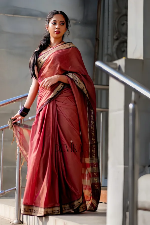 Anupama_Brick_Red_Narayanpet_Pure_Cotton_saree