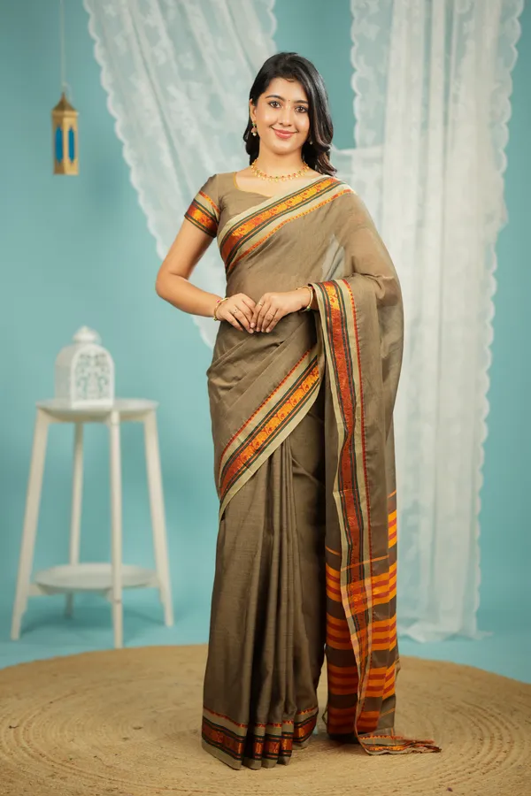 Anupama_beige_Narayanpet_Pure_cotton_saree