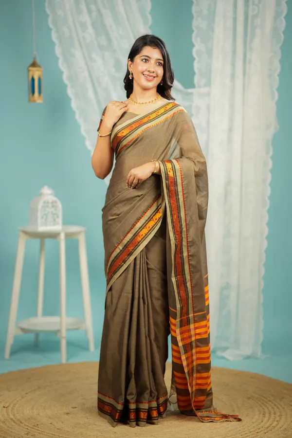 Anupama_beige_Narayanpet_Pure_cotton_saree