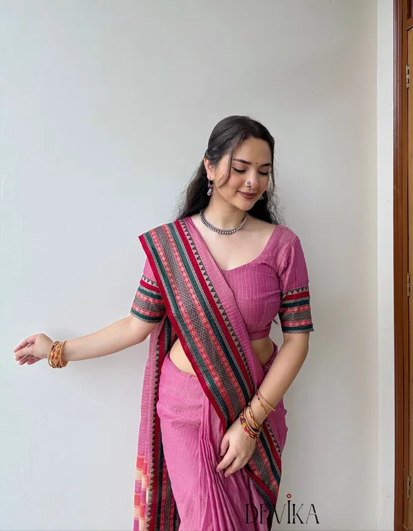 Anuradha_pink_Narayanpet_Pure_cotton_saree