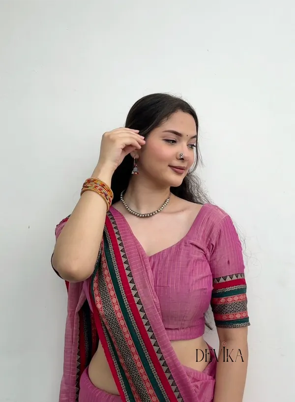 Anuradha_pink_Narayanpet_Pure_cotton_saree