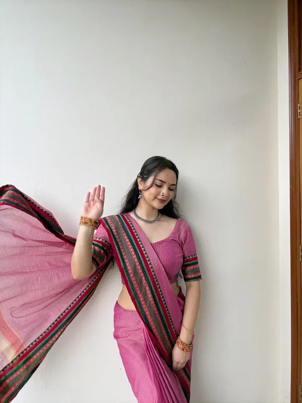 Anuradha_pink_Narayanpet_Pure_cotton_saree