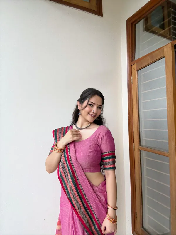 Anuradha_pink_Narayanpet_Pure_cotton_saree