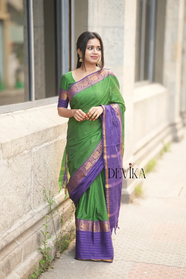 Aradhana_Green_Narayanpet_Pure_cotton_saree