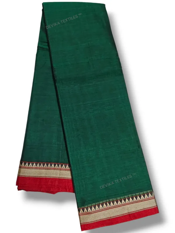 Ashwini_Bottle_green_Narayanpeth_Pure_cotton_saree_with_Running_blouse_piece_(Same_as_saree)