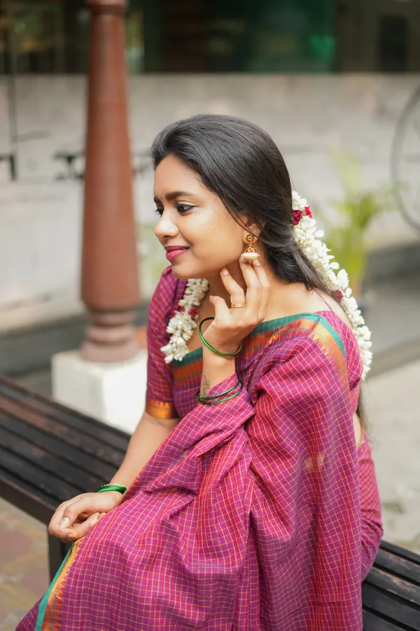 Ashwini_Checked_Pattern_Pure_Cotton_Saree